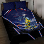 Personalized Cape Verde Blue Sharks Quilt Bed Set African Pride Dynamic Stadium Soccer Graphic Art