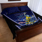 Personalized Cape Verde Blue Sharks Quilt Bed Set African Pride Dynamic Stadium Soccer Graphic Art
