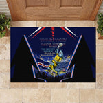 Personalized Cape Verde Blue Sharks Rubber Doormat African Pride Dynamic Stadium Soccer Graphic Art