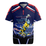 Personalized Cape Verde Blue Sharks Rugby Jersey African Pride Dynamic Stadium Soccer Graphic Art
