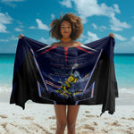 Personalized Cape Verde Blue Sharks Sarong African Pride Dynamic Stadium Soccer Graphic Art