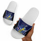 Personalized Cape Verde Blue Sharks Slide Sandals African Pride Dynamic Stadium Soccer Graphic Art
