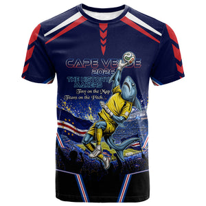 Personalized Cape Verde Blue Sharks T shirt African Pride Dynamic Stadium Soccer Graphic Art