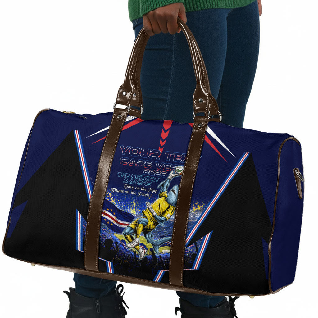 Personalized Cape Verde Blue Sharks Travel Bag African Pride Dynamic Stadium Soccer Graphic Art
