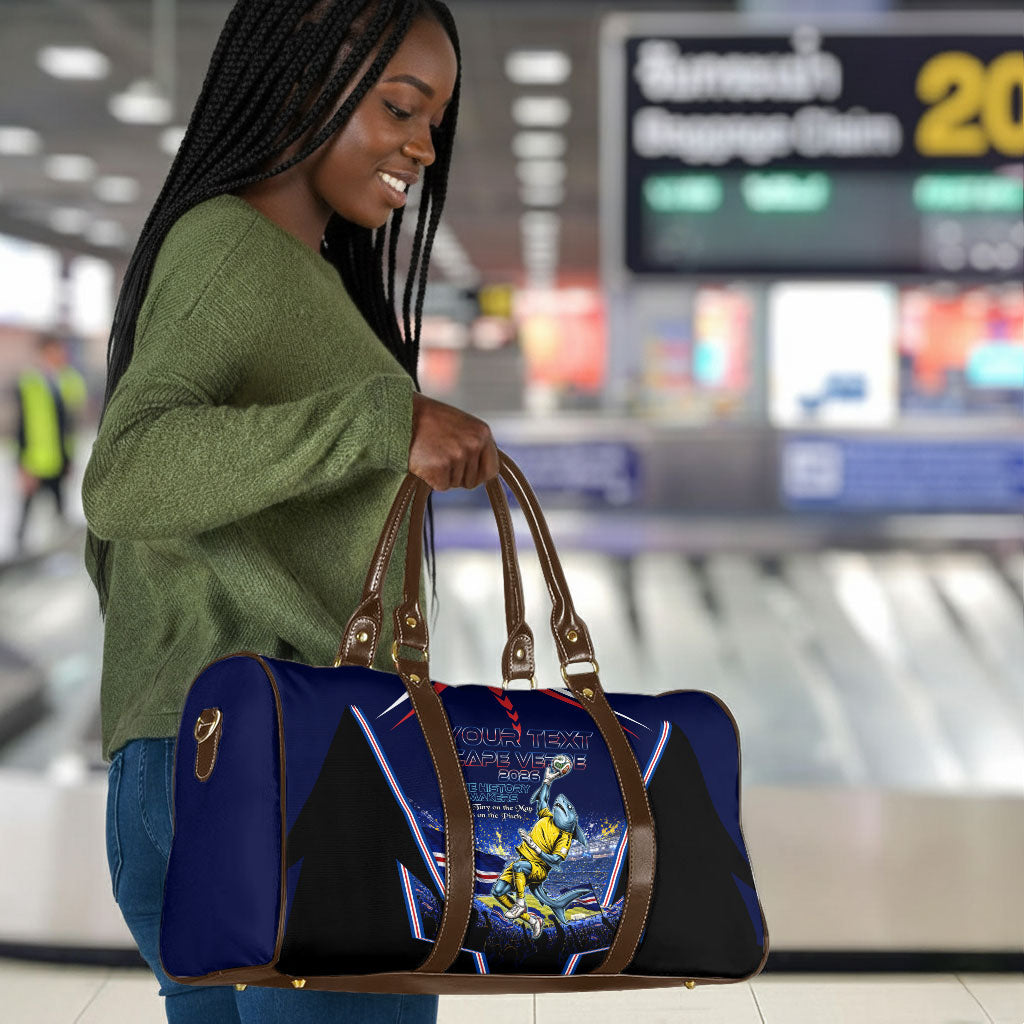 Personalized Cape Verde Blue Sharks Travel Bag African Pride Dynamic Stadium Soccer Graphic Art