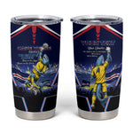 Personalized Cape Verde Blue Sharks Tumbler Cup African Pride Dynamic Stadium Soccer Graphic Art