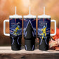 Personalized Cape Verde Blue Sharks Tumbler With Handle African Pride Dynamic Stadium Soccer Graphic Art