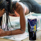 Personalized Cape Verde Blue Sharks Tumbler With Handle African Pride Dynamic Stadium Soccer Graphic Art
