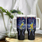 Personalized Cape Verde Blue Sharks Tumbler With Handle African Pride Dynamic Stadium Soccer Graphic Art