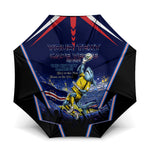 Personalized Cape Verde Blue Sharks Umbrella African Pride Dynamic Stadium Soccer Graphic Art