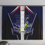 Personalized Cape Verde Blue Sharks Window Curtain African Pride Dynamic Stadium Soccer Graphic Art