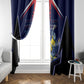 Personalized Cape Verde Blue Sharks Window Curtain African Pride Dynamic Stadium Soccer Graphic Art