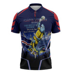 Personalized Cape Verde Blue Sharks Zipper Polo Shirt African Pride Dynamic Stadium Soccer Graphic Art