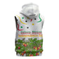 Guinea-Bissau Independence Day Sleeveless Hoodie African Wildlife Cashew Harvest Cultural Pride