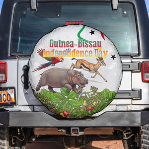 Guinea-Bissau Independence Day Spare Tire Cover African Wildlife Cashew Harvest Cultural Pride