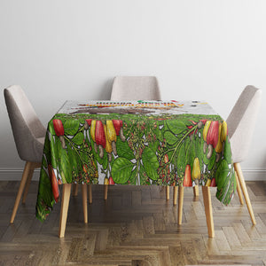 Guinea-Bissau Independence Day Tablecloth African Wildlife Cashew Harvest Cultural Pride