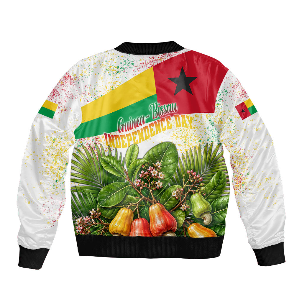 Guinea-Bissau Independence Day Bomber Jacket African Wildlife Cashew Harvest National Flag
