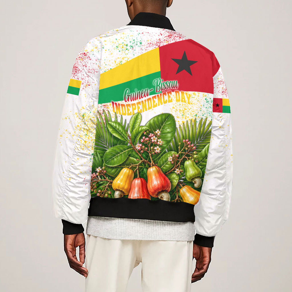 Guinea-Bissau Independence Day Bomber Jacket African Wildlife Cashew Harvest National Flag