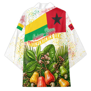 Guinea-Bissau Independence Day Kimono African Wildlife Cashew Harvest National Flag
