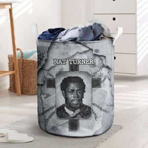 Nat Turner Laundry Basket Black History Rebellion - Vintage Newspaper