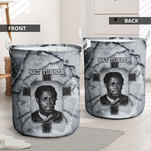 Nat Turner Laundry Basket Black History Rebellion - Vintage Newspaper