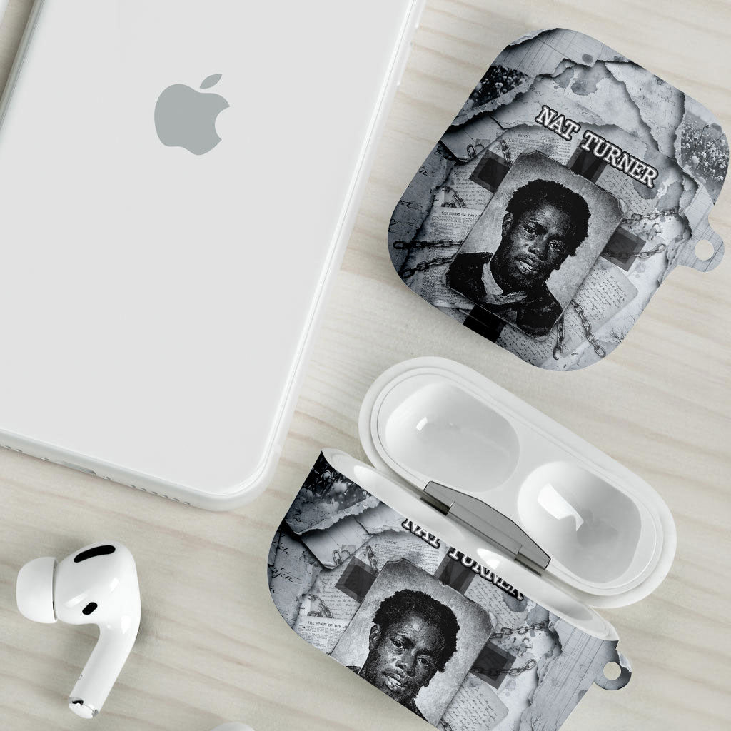 Nat Turner AirPods Case Black History Rebellion - Vintage Newspaper