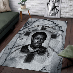 Nat Turner Area Rug Black History Rebellion - Vintage Newspaper