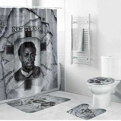 Nat Turner Bathroom Set Black History Rebellion - Vintage Newspaper