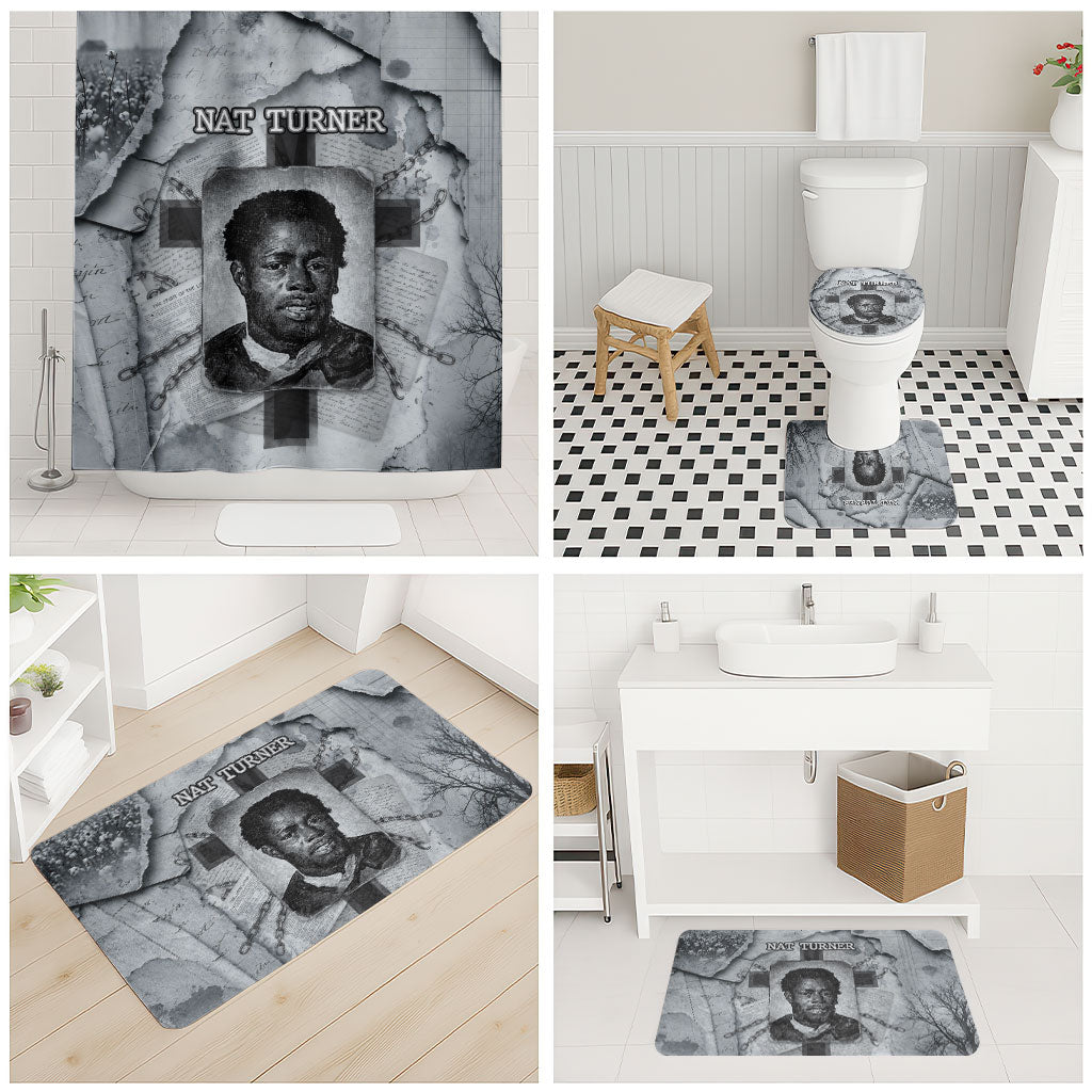 Nat Turner Bathroom Set Black History Rebellion - Vintage Newspaper