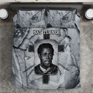 Nat Turner Bedding Set Black History Rebellion - Vintage Newspaper