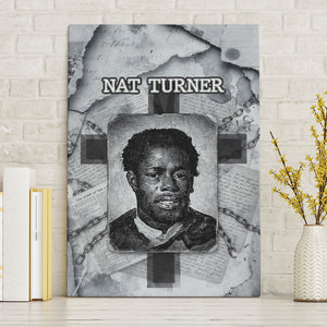 Nat Turner Canvas Wall Art Black History Rebellion - Vintage Newspaper