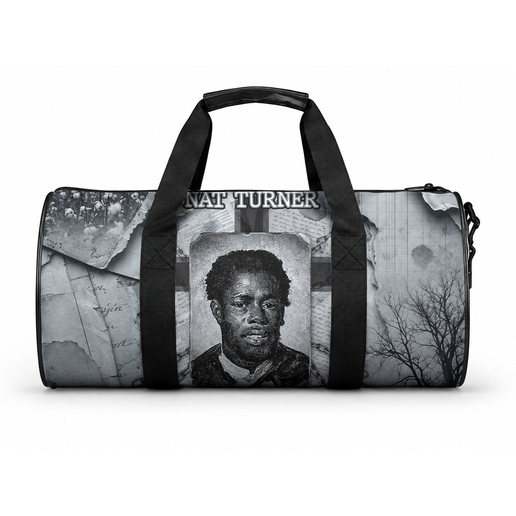 Nat Turner Duffle Bag Black History Rebellion - Vintage Newspaper