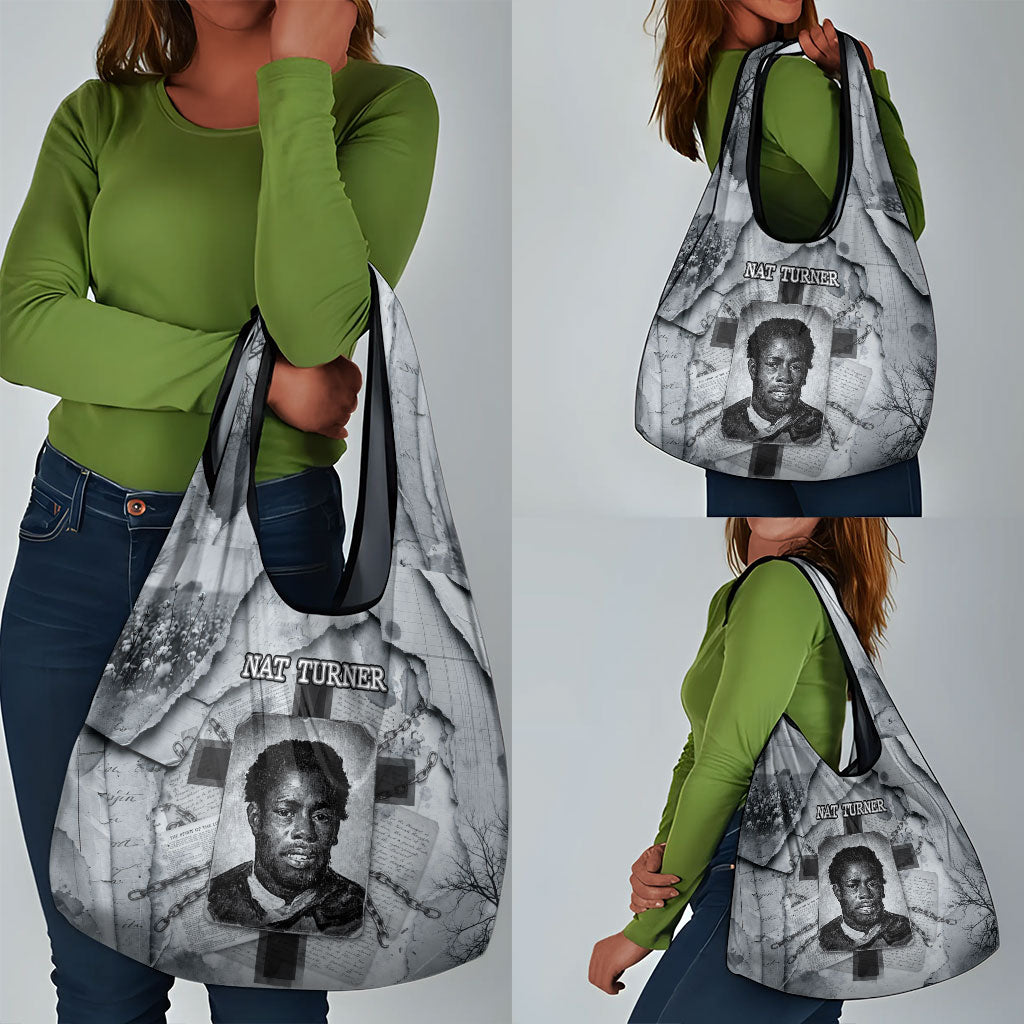 Nat Turner Grocery Bag Black History Rebellion - Vintage Newspaper