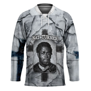 Nat Turner Hockey Jersey Black History Rebellion - Vintage Newspaper