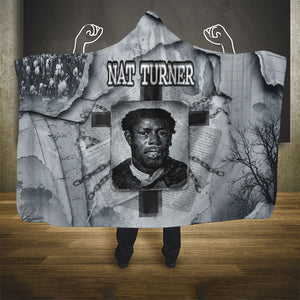 Nat Turner Hooded Blanket Black History Rebellion - Vintage Newspaper