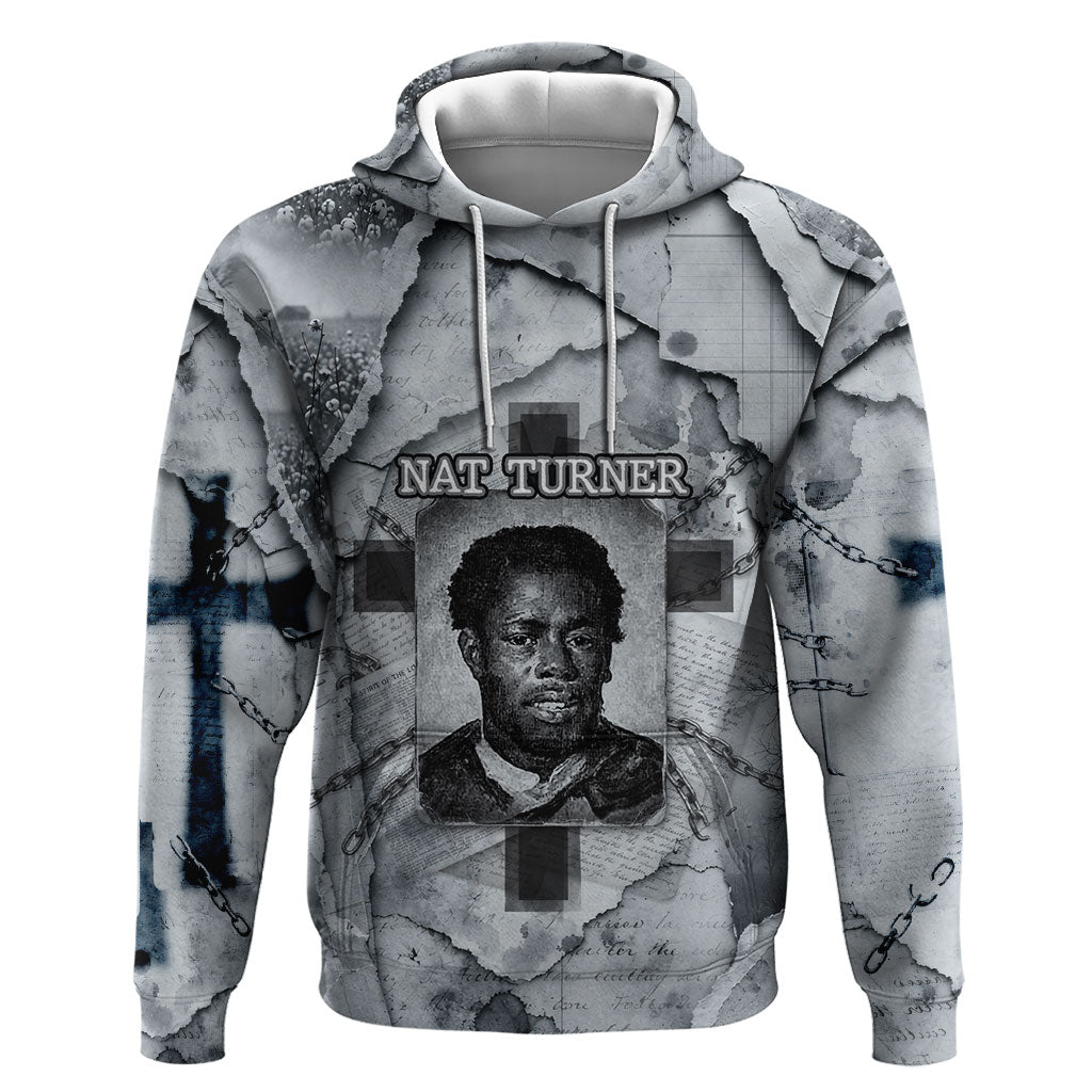 Nat Turner Hoodie Black History Rebellion - Vintage Newspaper