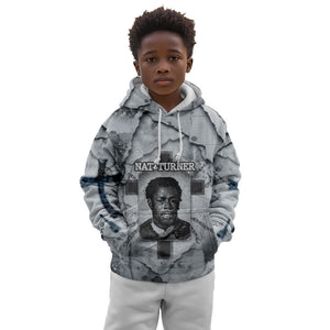 Nat Turner Kid Hoodie Black History Rebellion - Vintage Newspaper