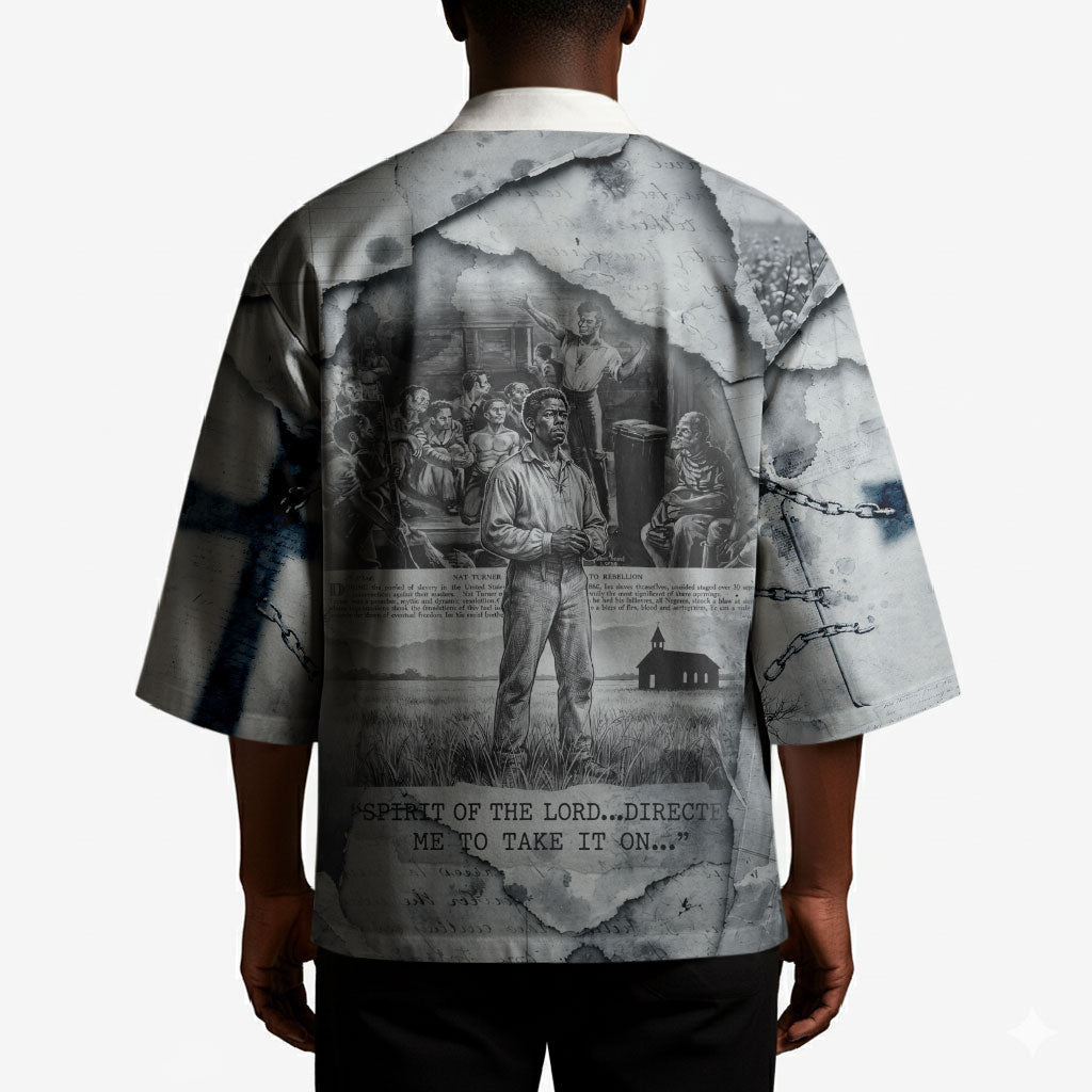 Nat Turner Kimono Black History Rebellion - Vintage Newspaper