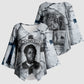Nat Turner Kimono Sleeve Blouse Black History Rebellion - Vintage Newspaper