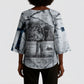 Nat Turner Kimono Sleeve Blouse Black History Rebellion - Vintage Newspaper