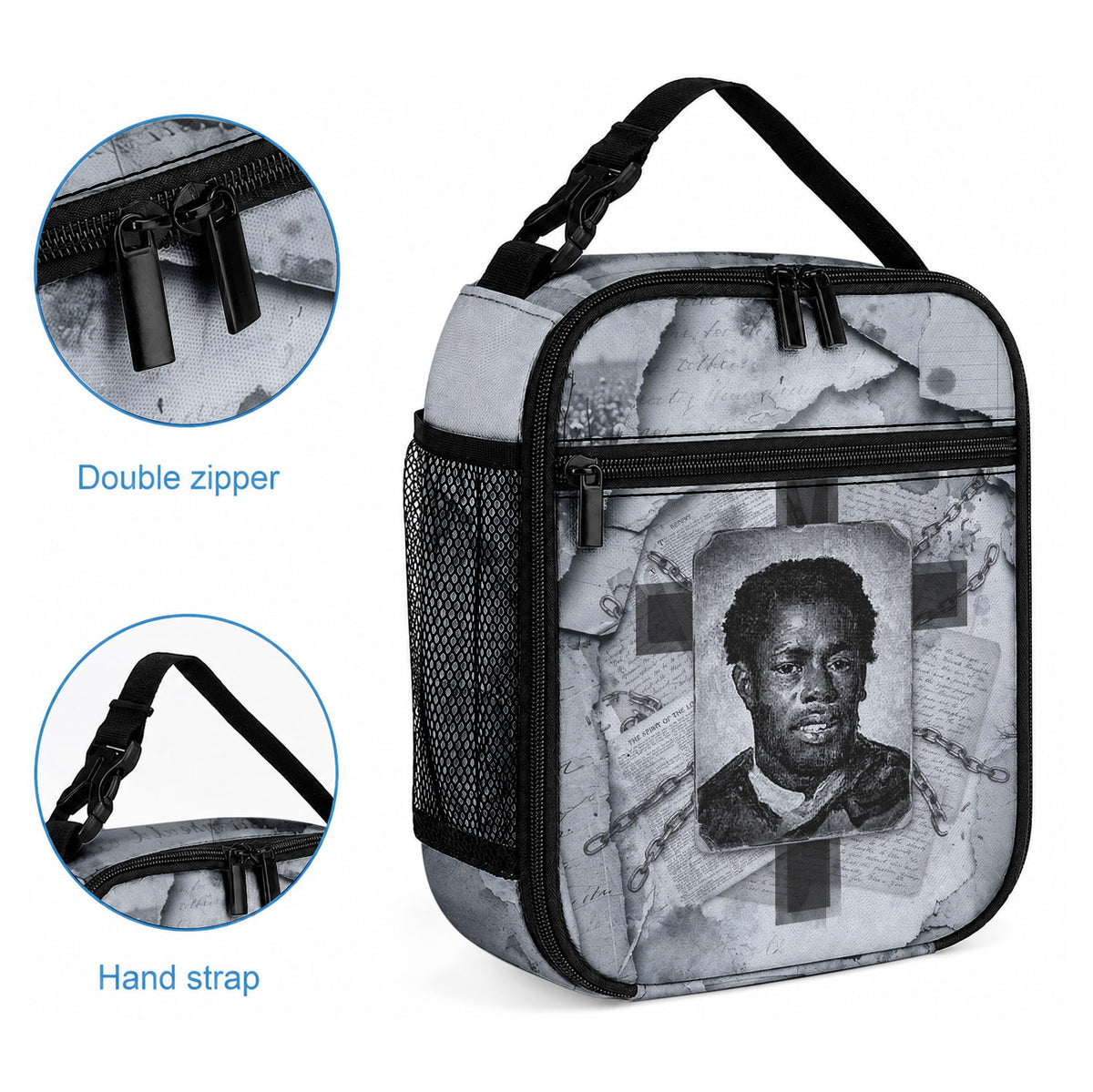Nat Turner Lunch Bag Black History Rebellion - Vintage Newspaper