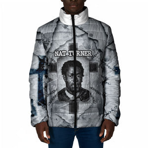 Nat Turner Padded Jacket Black History Rebellion - Vintage Newspaper