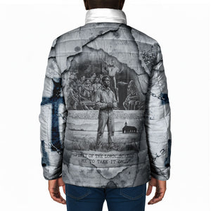 Nat Turner Padded Jacket Black History Rebellion - Vintage Newspaper