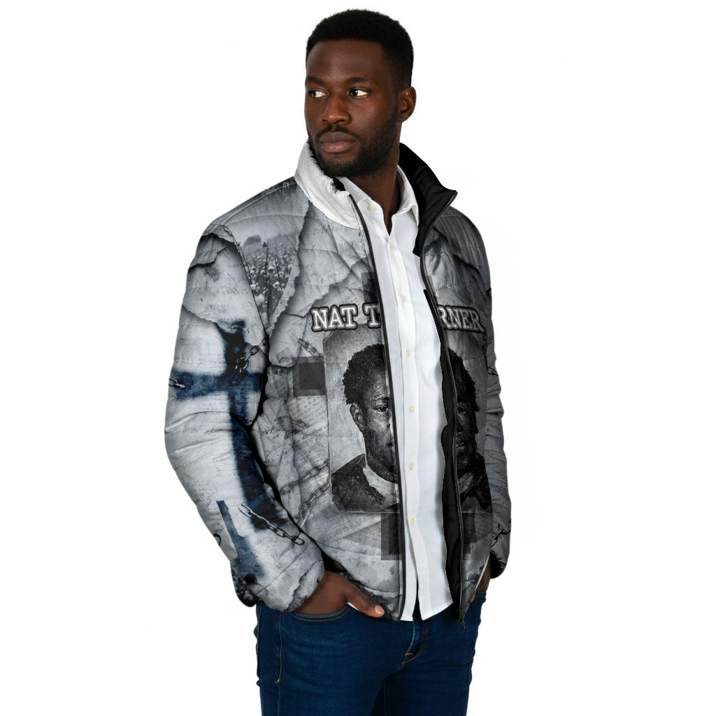 Nat Turner Padded Jacket Black History Rebellion - Vintage Newspaper