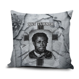Nat Turner Pillow Cover Black History Rebellion - Vintage Newspaper