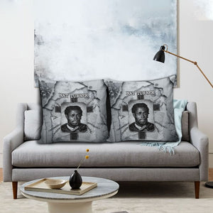 Nat Turner Pillow Cover Black History Rebellion - Vintage Newspaper