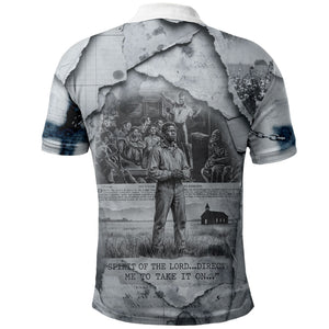 Nat Turner Polo Shirt Black History Rebellion - Vintage Newspaper