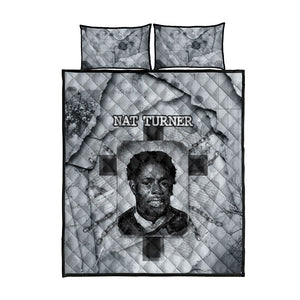 Nat Turner Quilt Bed Set Black History Rebellion - Vintage Newspaper