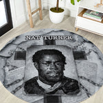Nat Turner Round Carpet Black History Rebellion - Vintage Newspaper