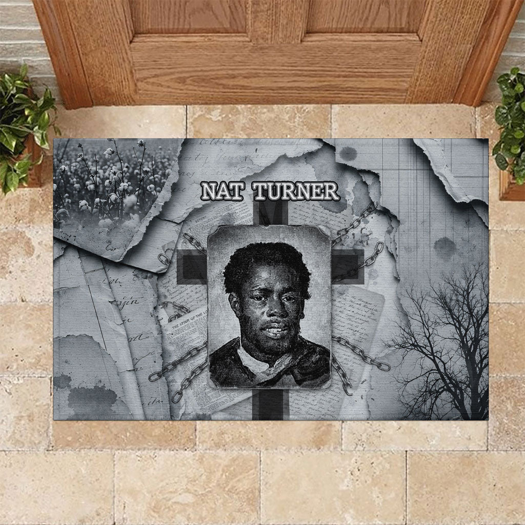 Nat Turner Rubber Doormat Black History Rebellion - Vintage Newspaper